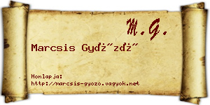 Marcsis Győző névjegykártya